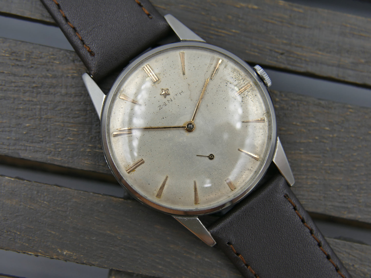 60s vintage watch mens Zenith manual wind cal. 40-T serviced