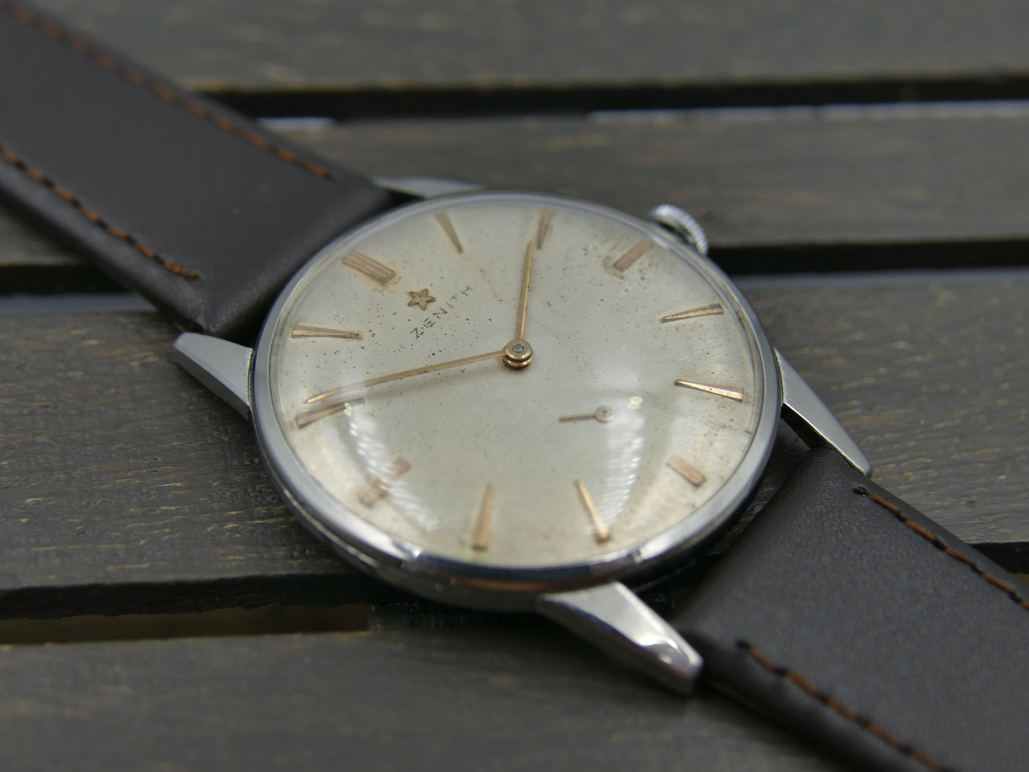 60s vintage watch mens Zenith manual wind cal. 40-T serviced