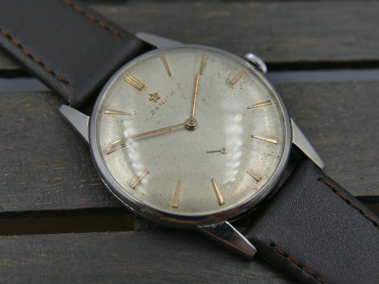 60s vintage watch mens Zenith manual wind cal. 40-T serviced