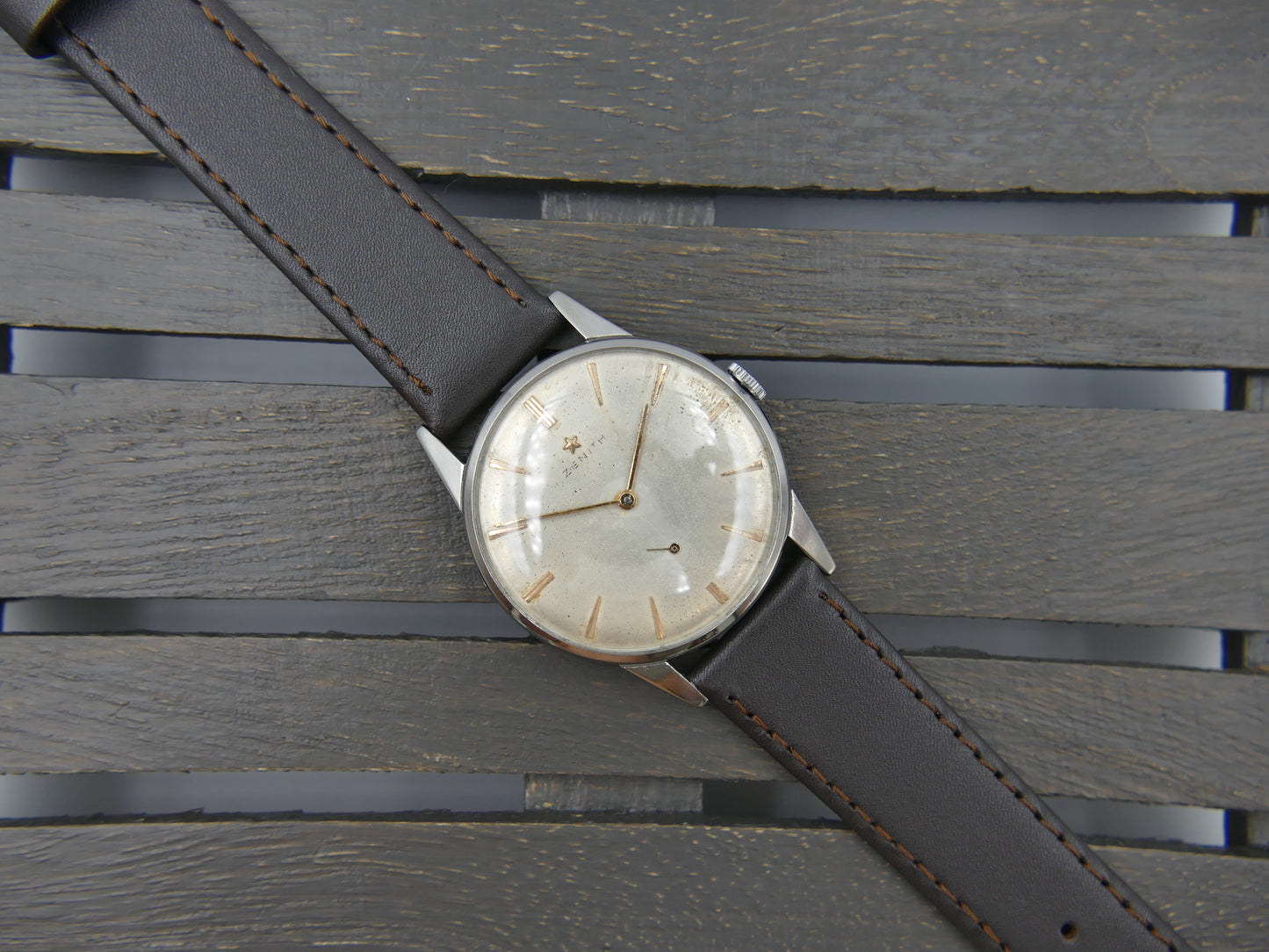 60s vintage watch mens Zenith manual wind cal. 40-T serviced