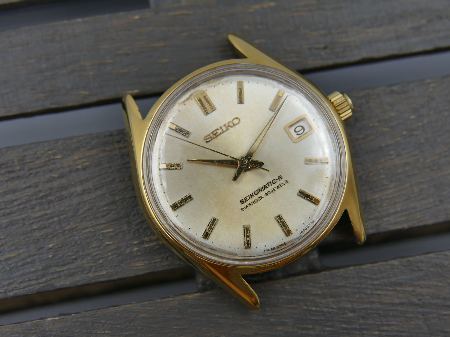 60s Vintage watch mens Seiko Seikomatic-R  Diashock 8305-8000 30J Automatic Cal8305 JDM