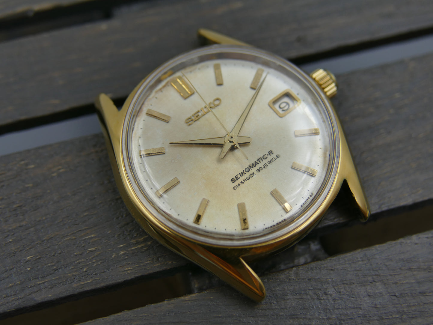 60s Vintage watch mens Seiko Seikomatic-R  Diashock 8305-8000 30J Automatic Cal8305 JDM