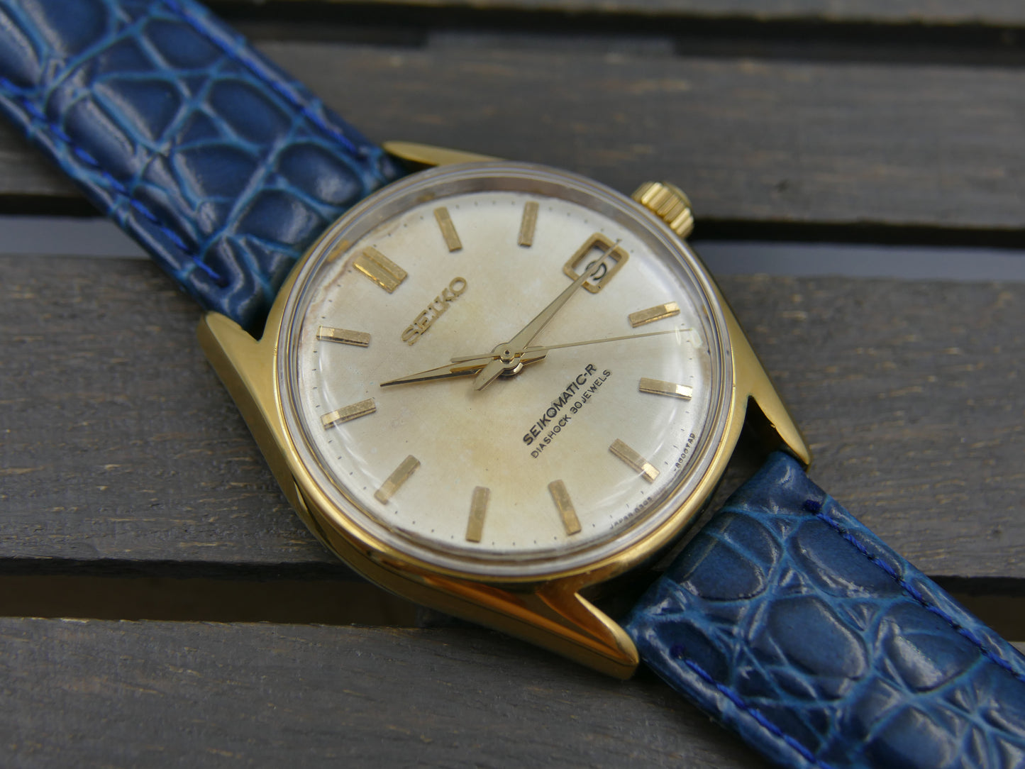 60s Vintage watch mens Seiko Seikomatic-R  Diashock 8305-8000 30J Automatic Cal8305 JDM