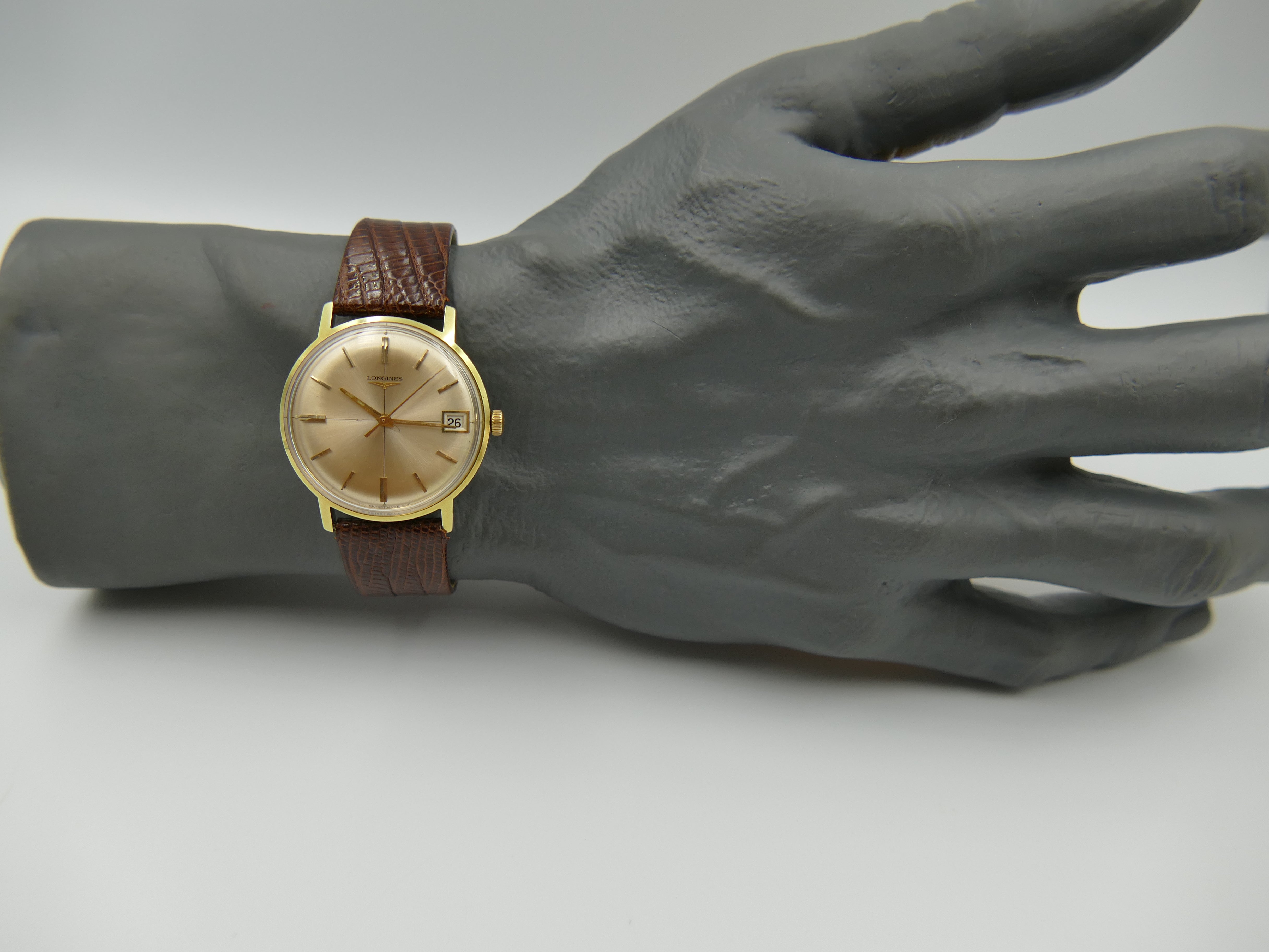 70's vintage watch mens Longines cross dial ref. 7626 -3 hand wind