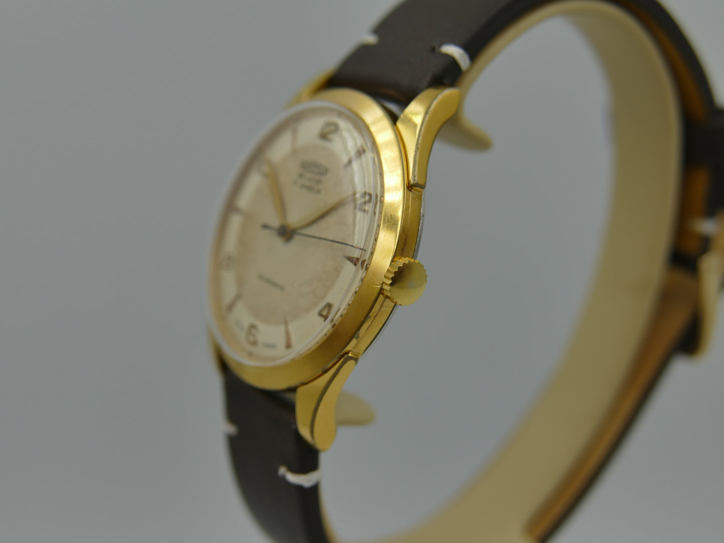 50s vintage watch mens Roamer De Luxe two tone ST 372 rare