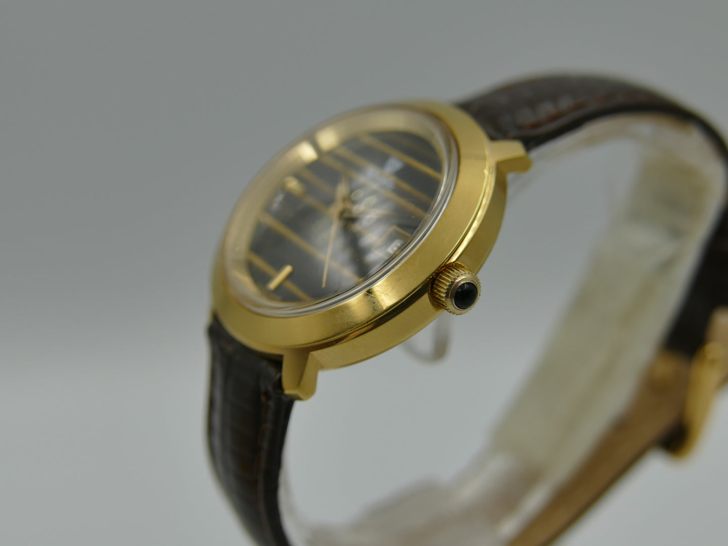 Vintage watch Nivada tiger eye dial Yves Saint Laurent ref 5490 automatic AS 1788