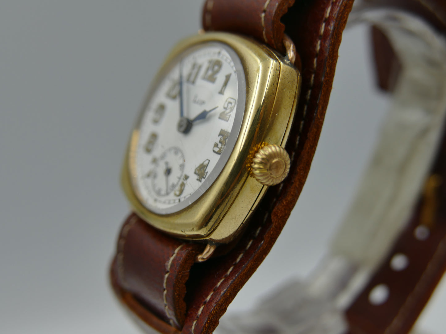10's WW1 vintage watch mens military LIP trench cushion hand wind
