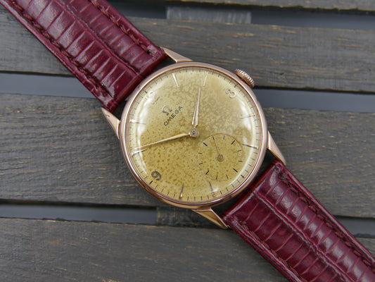 50’s vintage watch mens Omega ref. 14714 -62-SC rose gold pl serviced