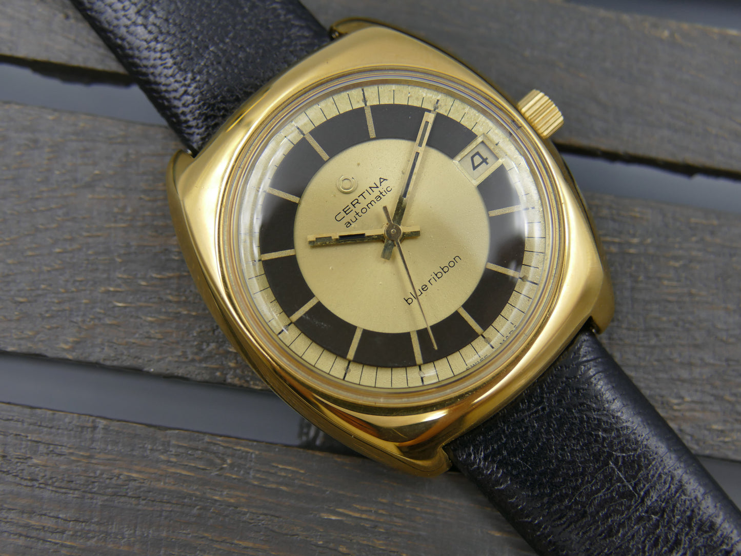 70s vintage watch mens Certina Blue Ribbon automatic 25-651M serviced