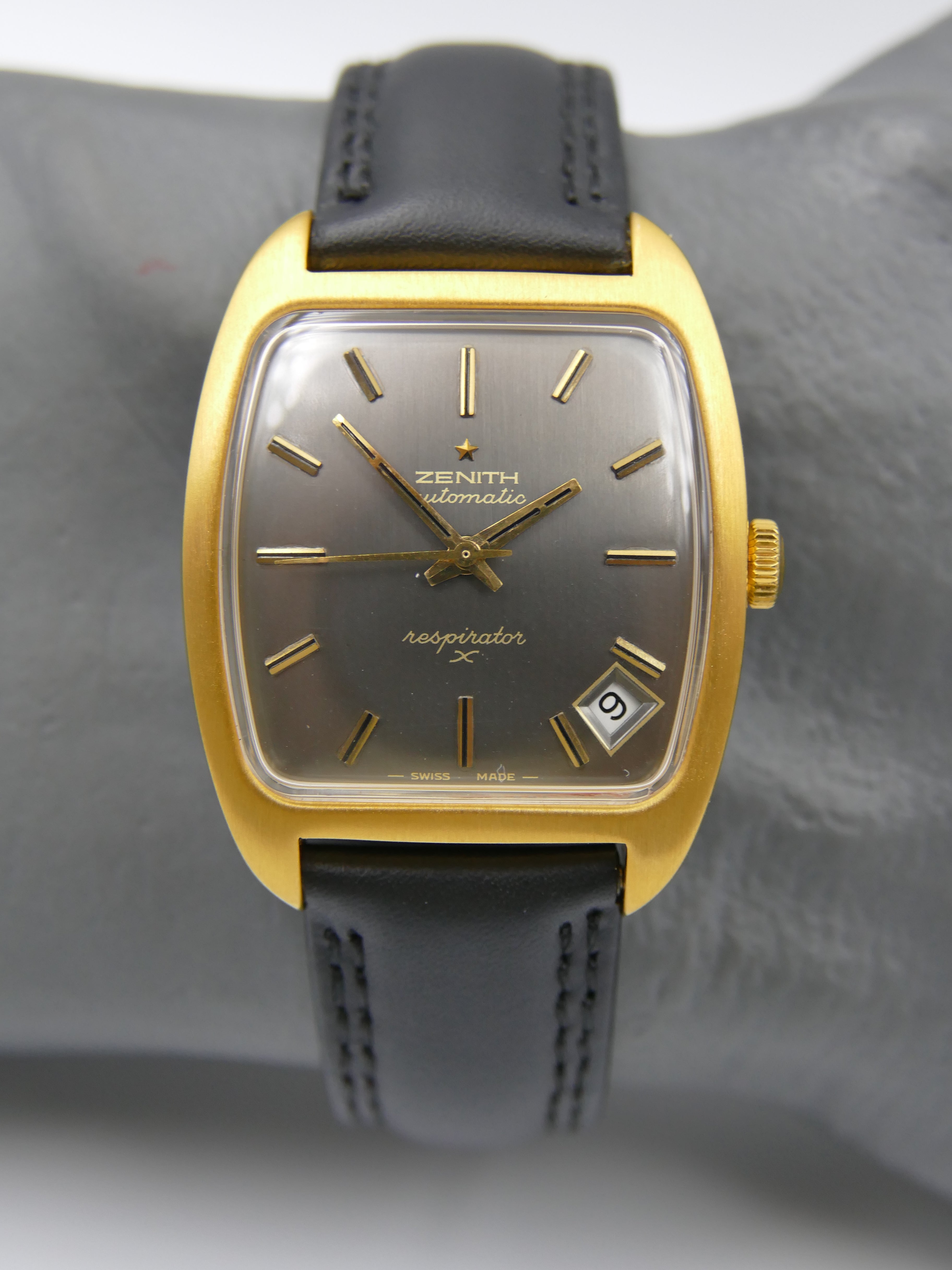 70's vintage watch mens Zenith respirator x ref 6708 automatic cal