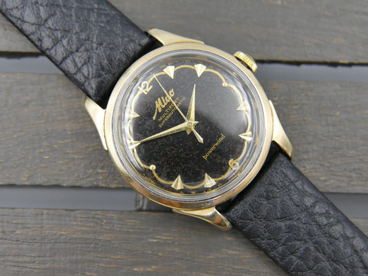 60s vintage watch mens Mido Multifort superautomatic  917PCO powerwind gold cap serviced