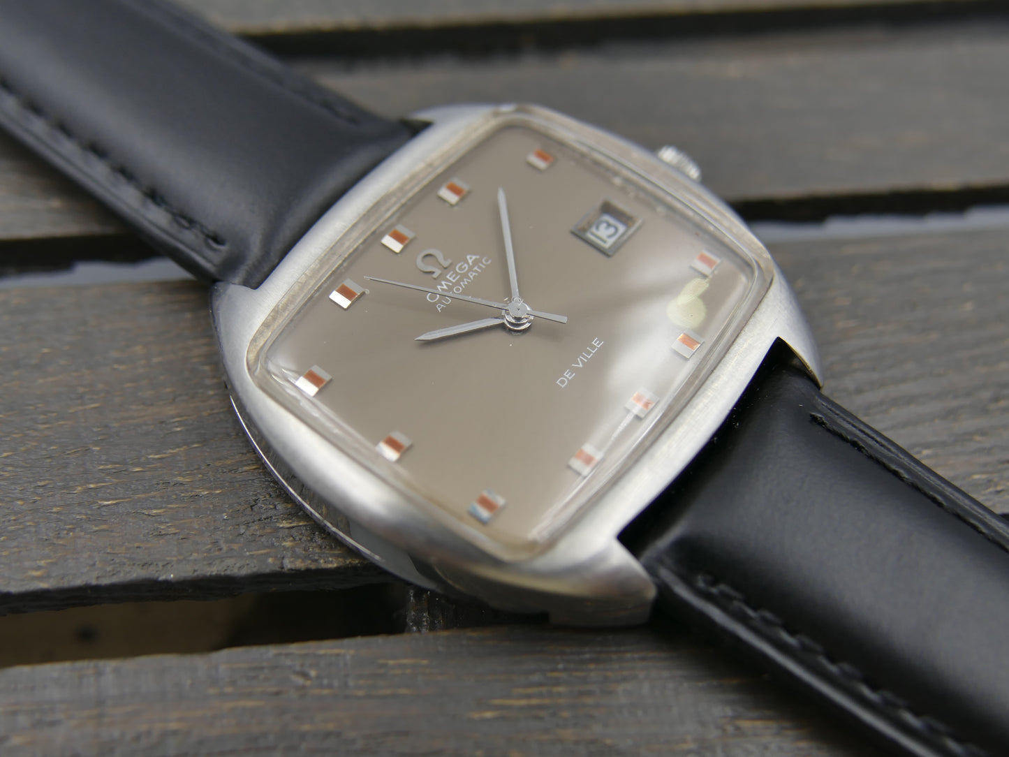 70s Vintage watch mens Omega automatic 1002 De Ville ref. 162.047 TV