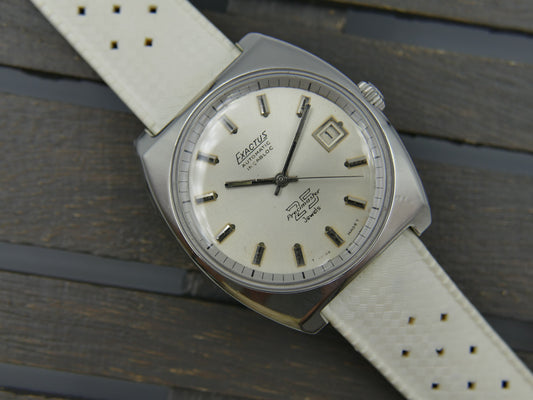 70s vintage watch mens diver compressor case Exactus precimaster automatic ETA 2472 serviced