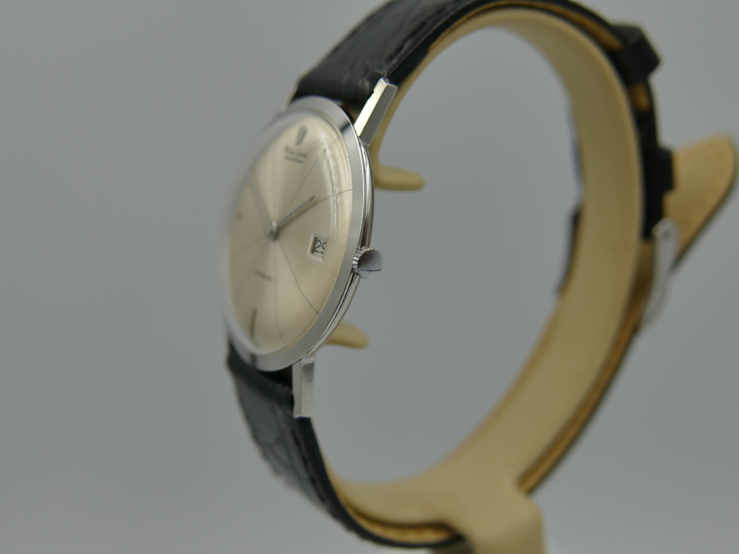 60s vintage watch mens Ultra thin Philip Watch hand wind crosshair dial serviced