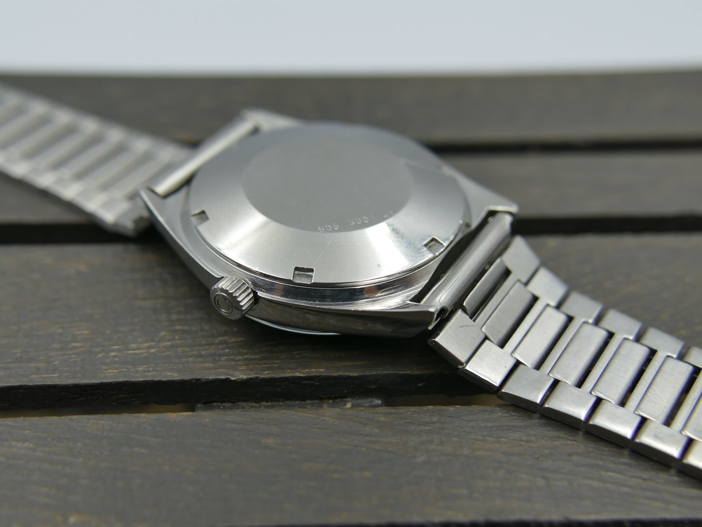 70s vintage watch mens Certina 605.3001.14 automatic blue SS serviced