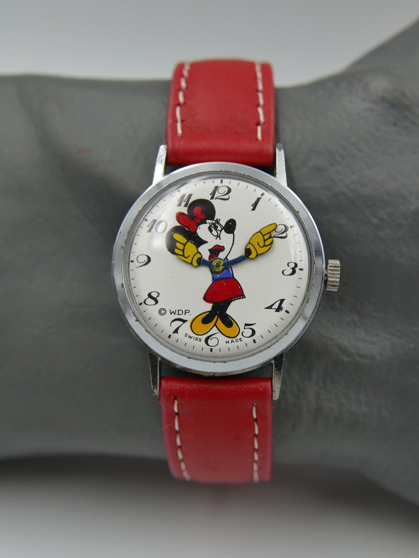 W.D.P. Disney Mickey Minnie manual wind swiss made vintage 60s