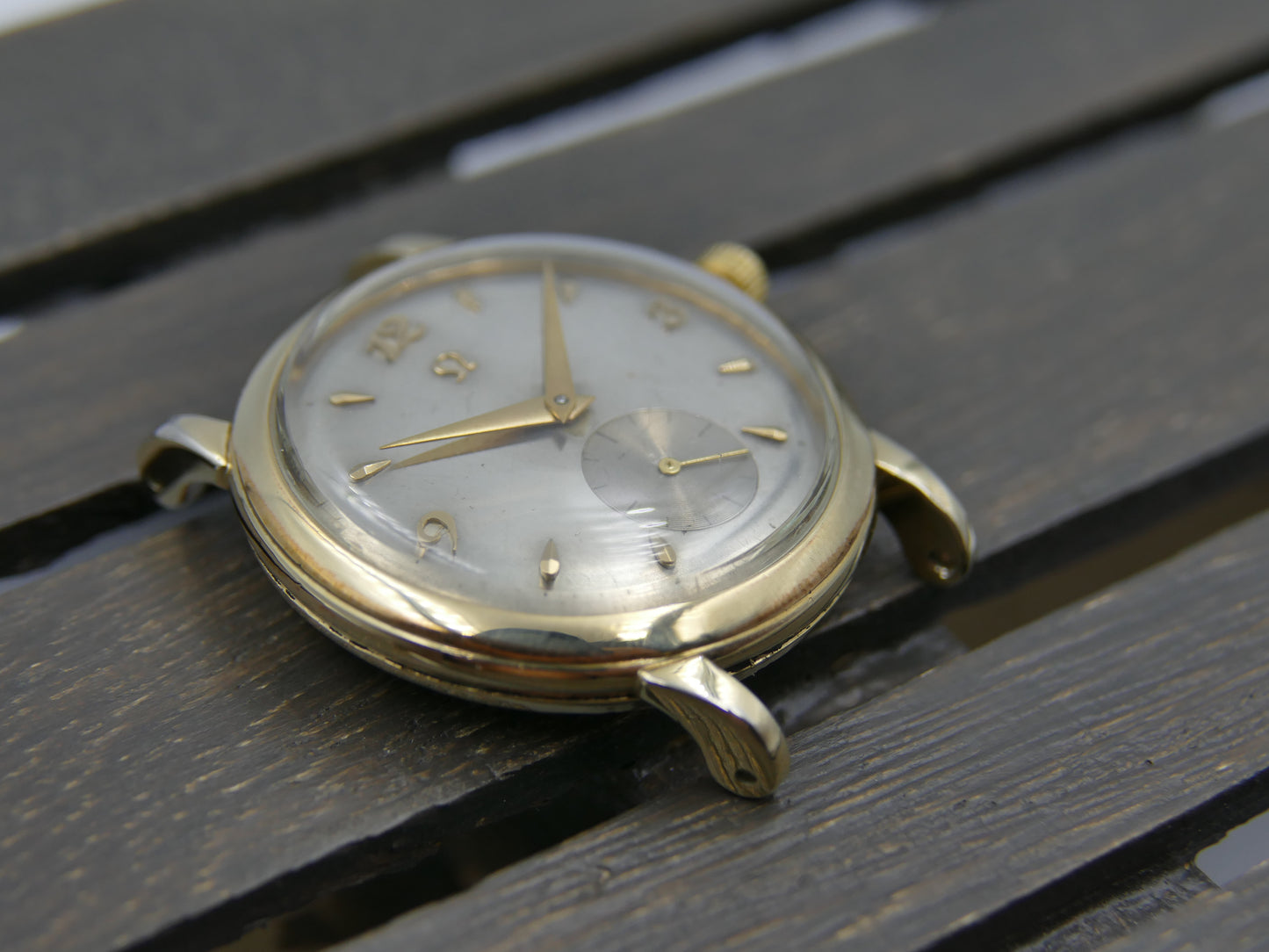 50s vintage watch mens Omega 14k gold filled ref F6231 automatic bumper 344