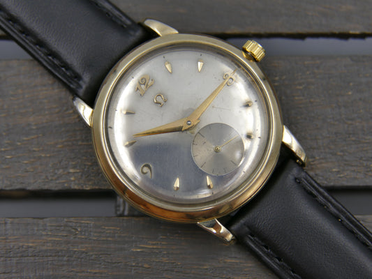 50s vintage watch mens Omega 14k gold filled ref F6231 automatic bumper 344