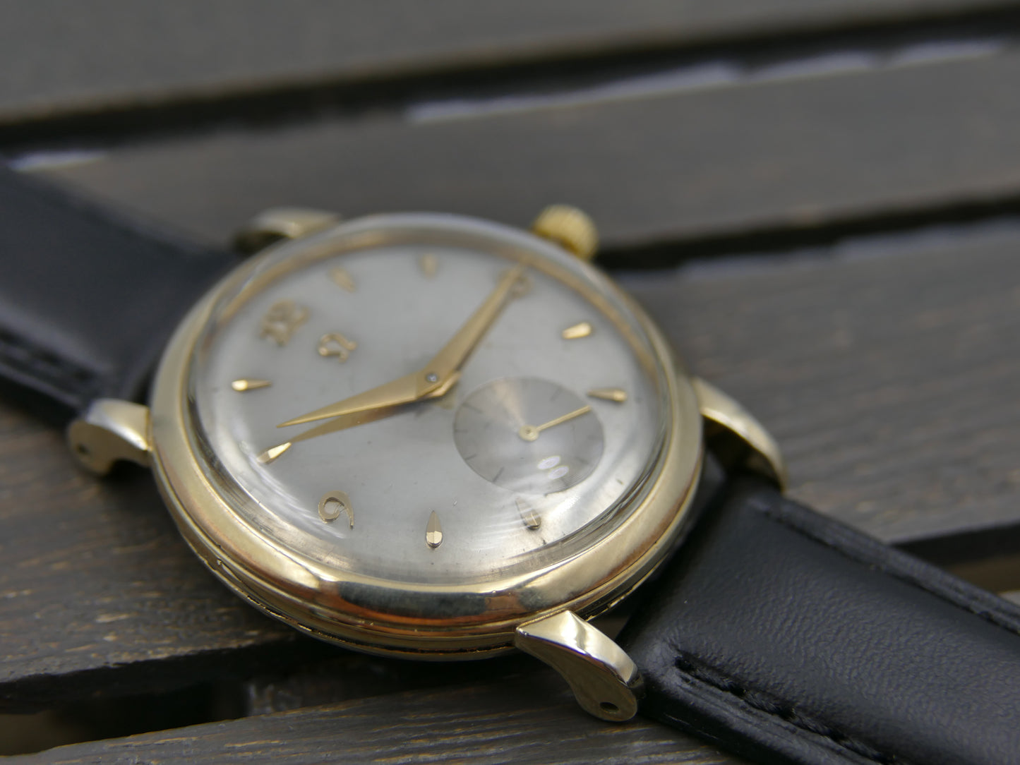 50s vintage watch mens Omega 14k gold filled ref F6231 automatic bumper 344