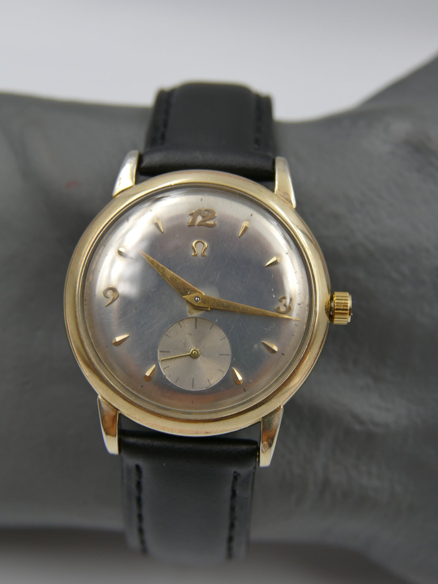 50s vintage watch mens Omega 14k gold filled ref F6231 automatic bumper 344