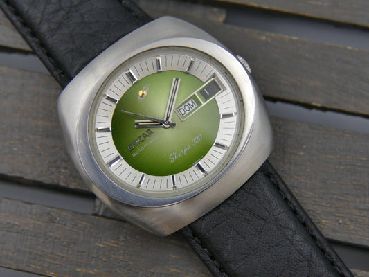 70s vintage watch mens Enicar Sherpa 320 ref 167-10-01 automatic cal. AR 167 Steel