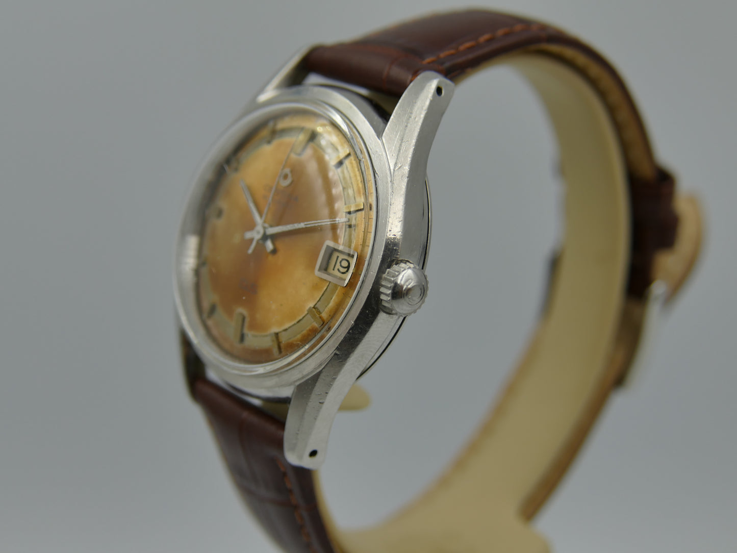 60s Vintage watch mens Certina DS turtle Automatic 25-651 ref 5801 112 tropical dial steel