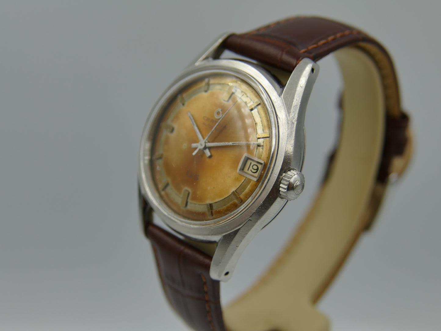 60s Vintage watch mens Certina DS turtle Automatic 25-651 ref 5801 112 tropical dial steel
