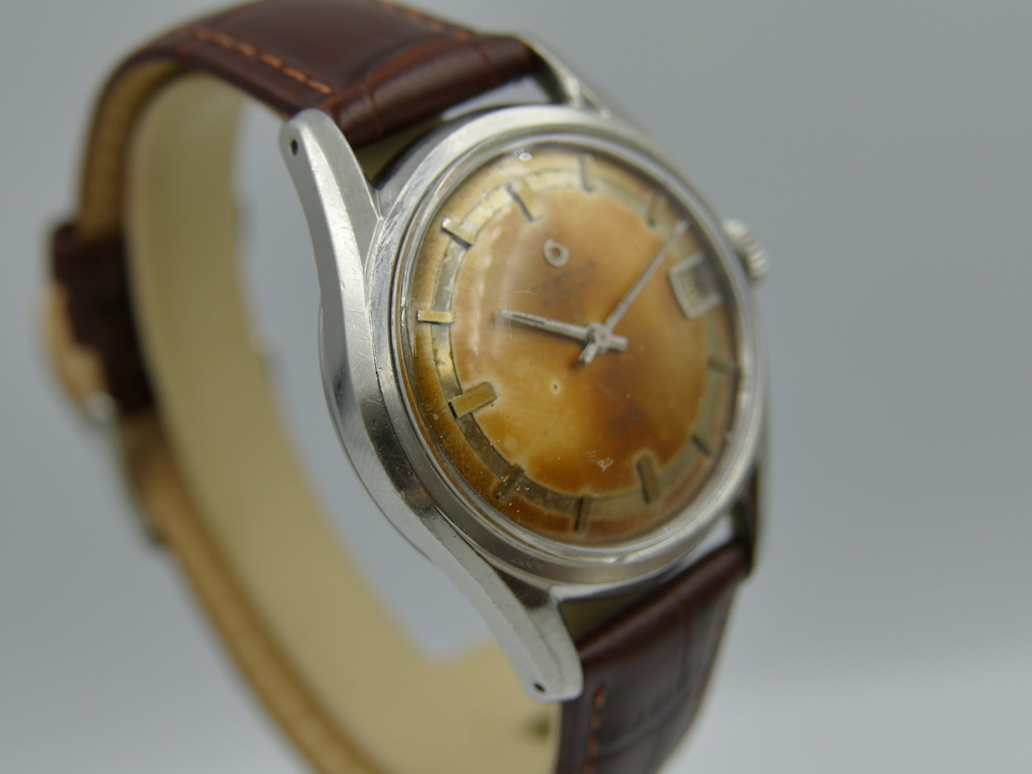 60s Vintage watch mens Certina DS turtle Automatic 25-651 ref 5801 112 tropical dial steel