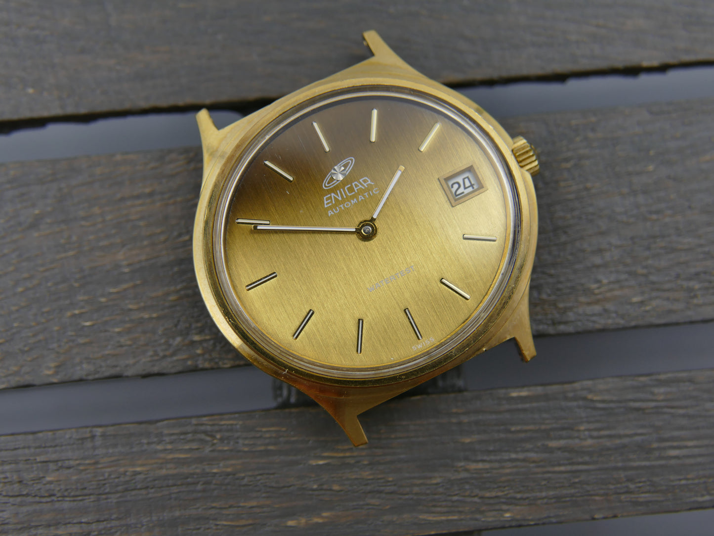 70s vintage watch mens Enicar watertest ref 168-105-001 automatic 165D mint