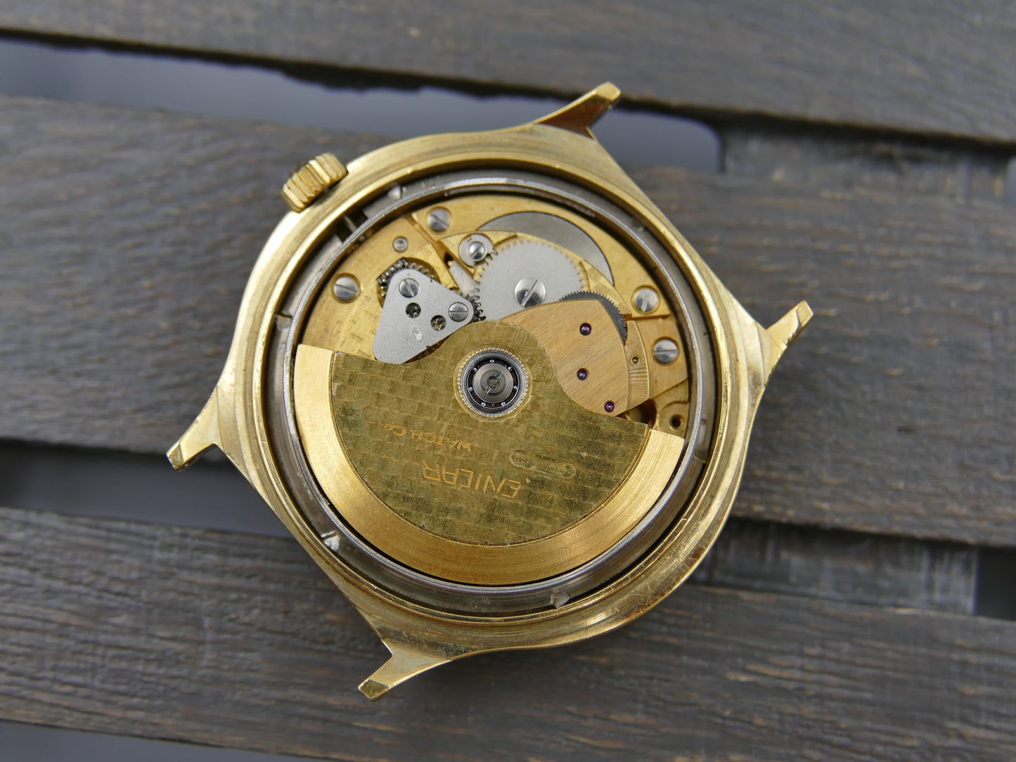 70s vintage watch mens Enicar watertest ref 168-105-001 automatic 165D mint