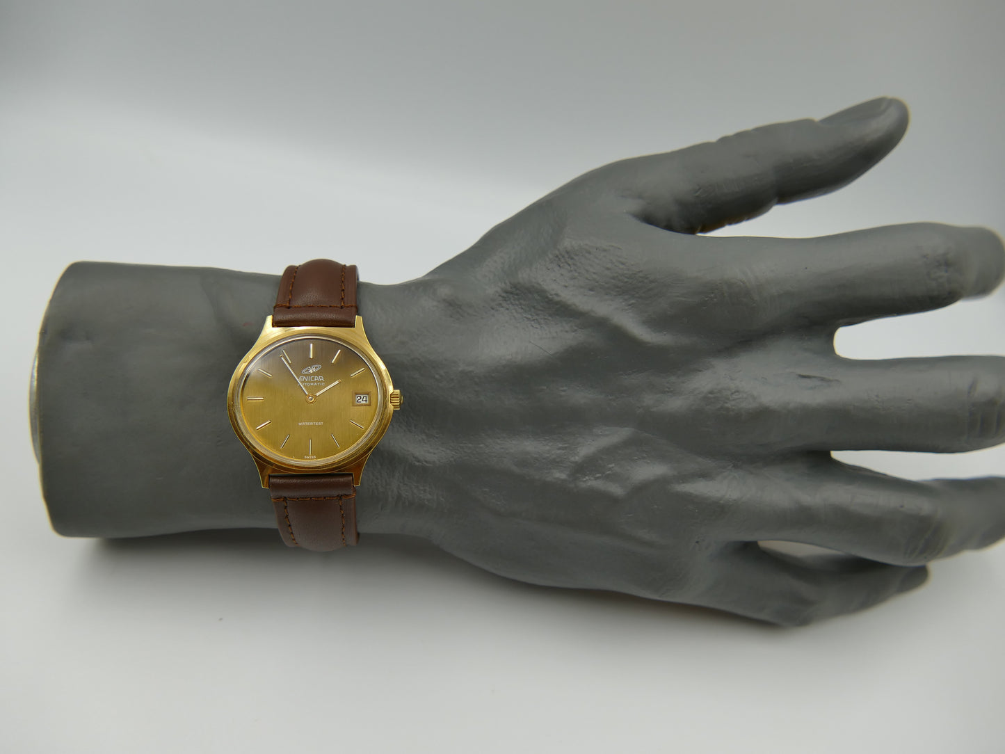 70s vintage watch mens Enicar watertest ref 168-105-001 automatic 165D mint