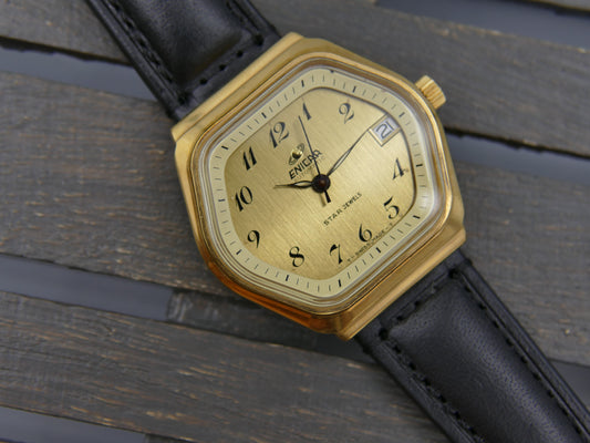70s vintage watch mens Enicar star jewels ref 165-90-01 automatic 165 mint