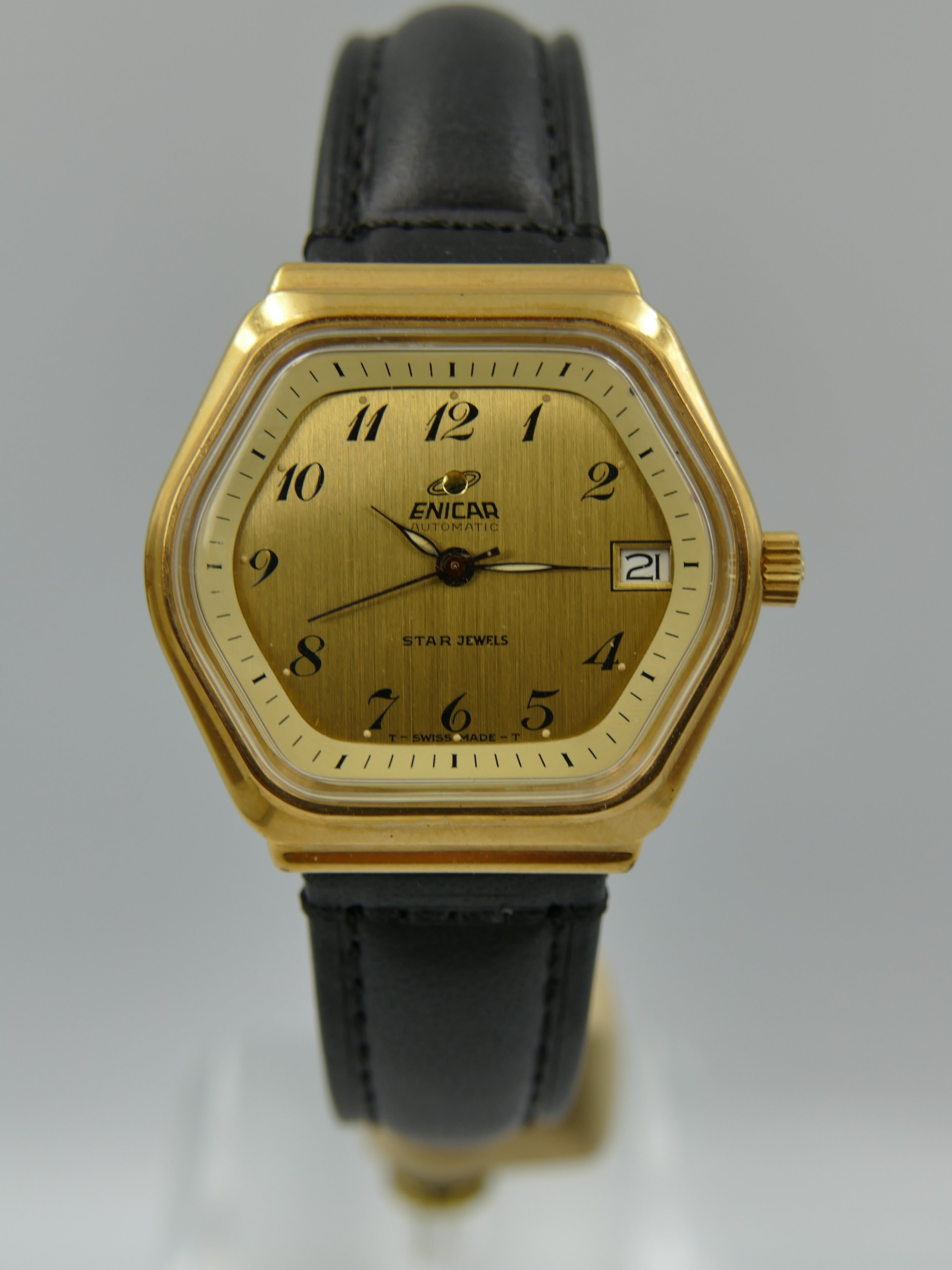 70s vintage watch mens Enicar star jewels ref 165-90-01 automatic