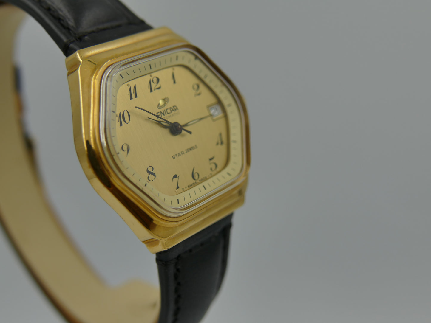 70s vintage watch mens Enicar star jewels ref 165-90-01 automatic 165 mint