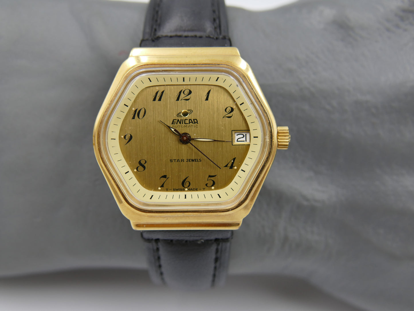 70s vintage watch mens Enicar star jewels ref 165-90-01 automatic 165 mint