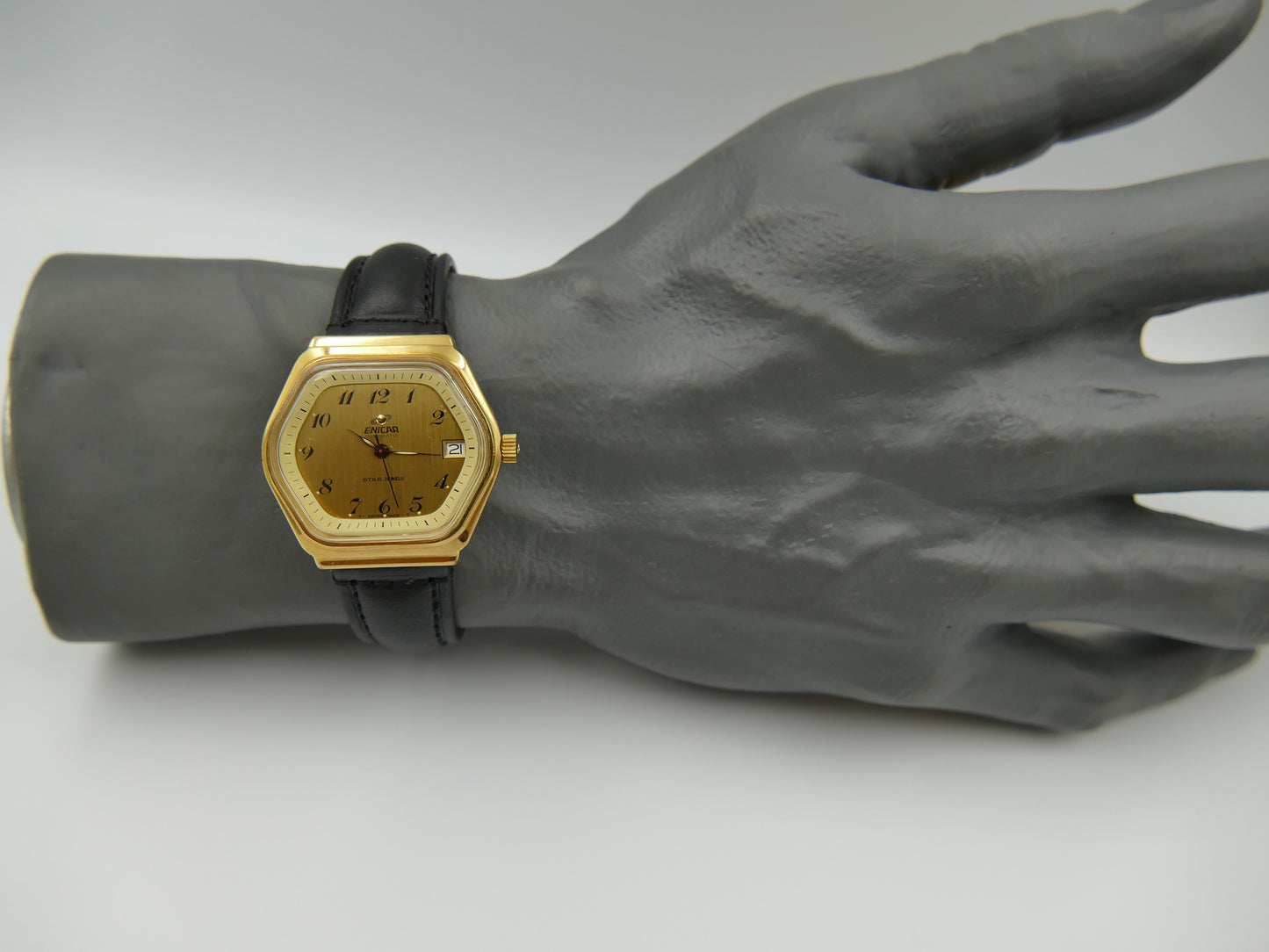 70s vintage watch mens Enicar star jewels ref 165-90-01 automatic 165 mint