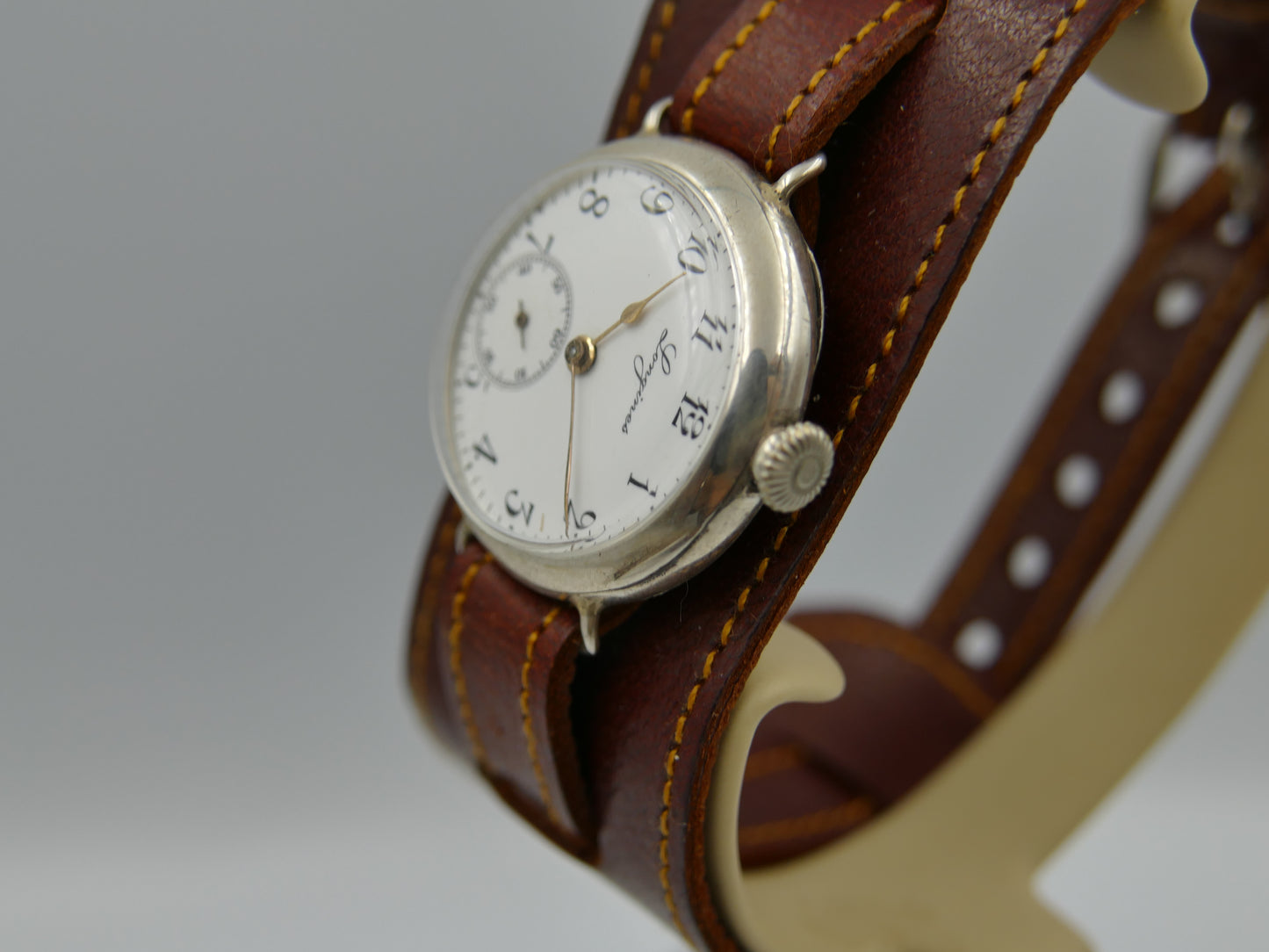 1903 vintage watch Longines solid silver 0.900 manual wind