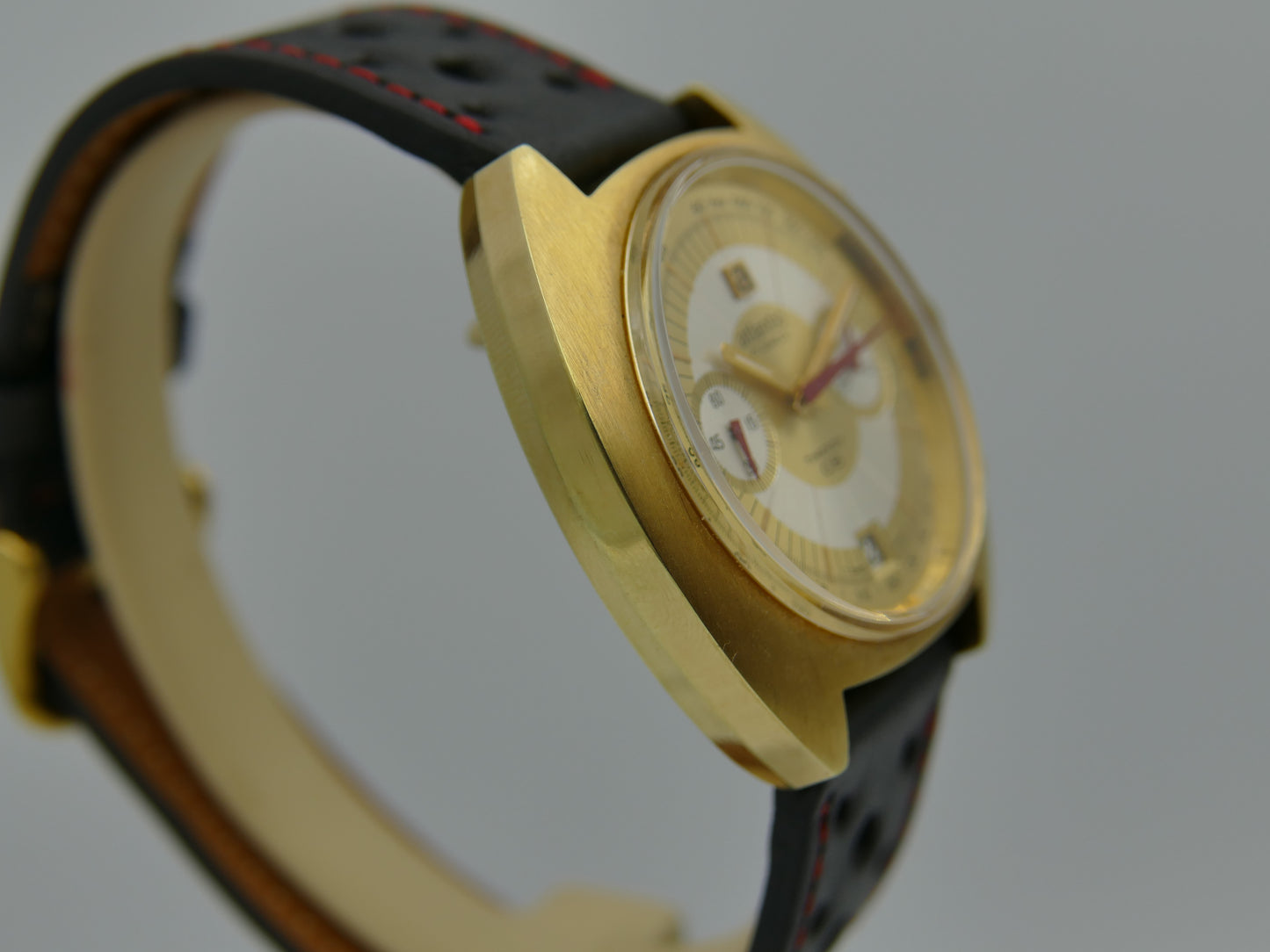 70s vintage watch mens chronograph Atlantic Timeroy CS valjoux 7734 mint rare