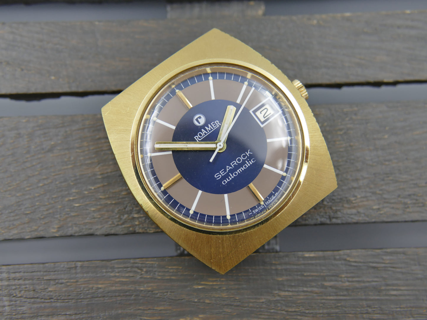 70s vintage watch mens Roamer Searock automatic MST 471 NOS serviced w/box