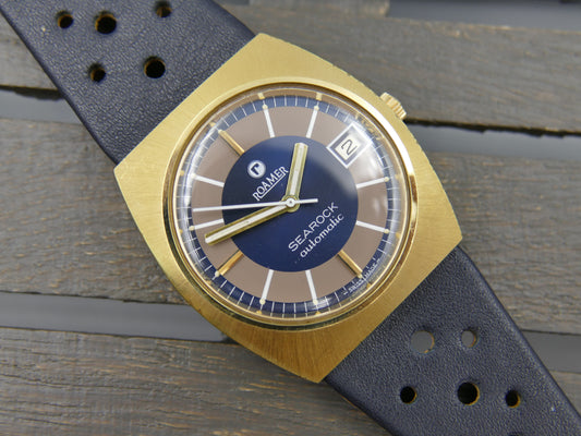 70s vintage watch mens Roamer Searock automatic MST 471 NOS serviced w/box