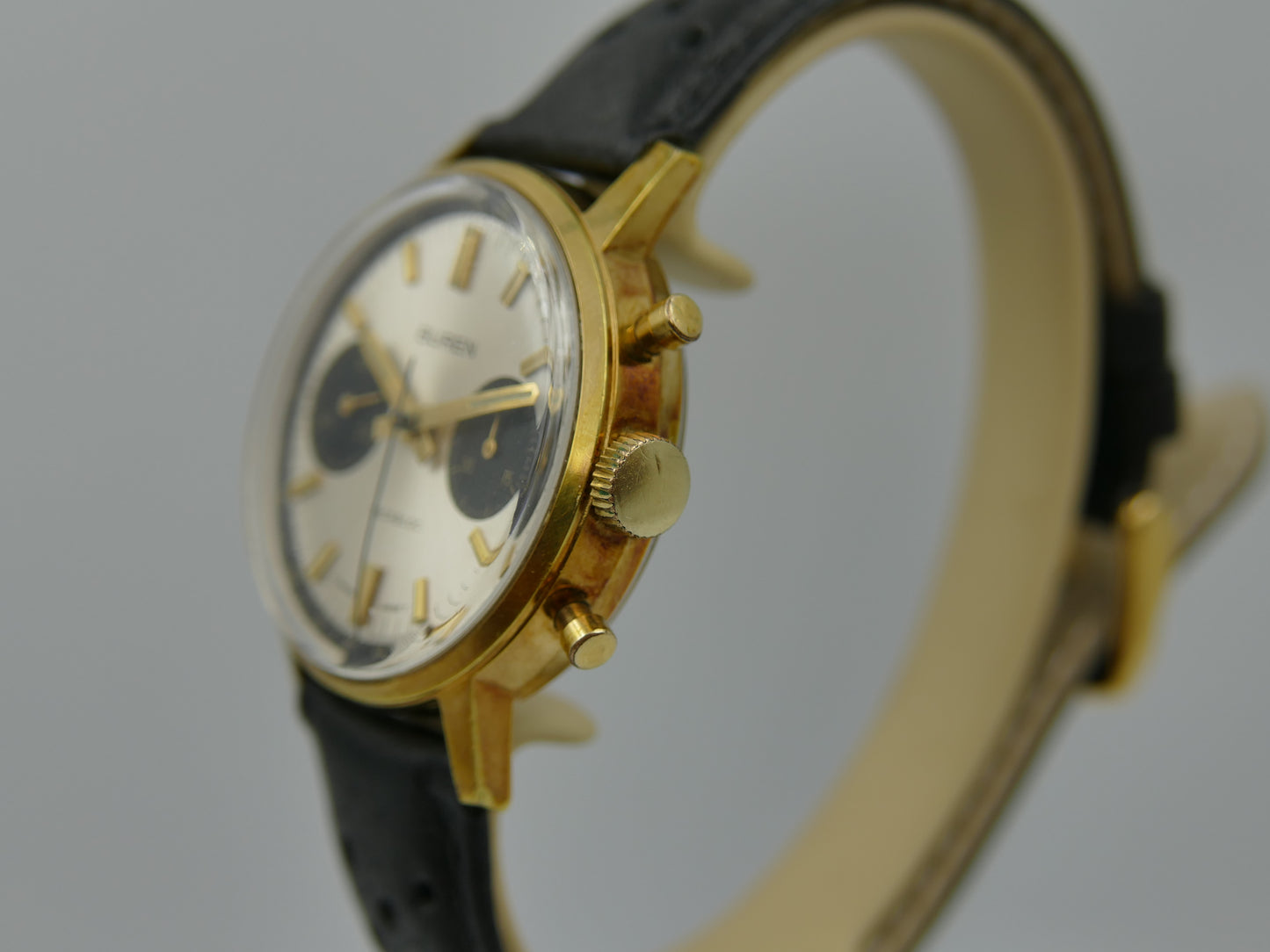 60s vintage watch mens Buren chronograph landeron 248 gold panda