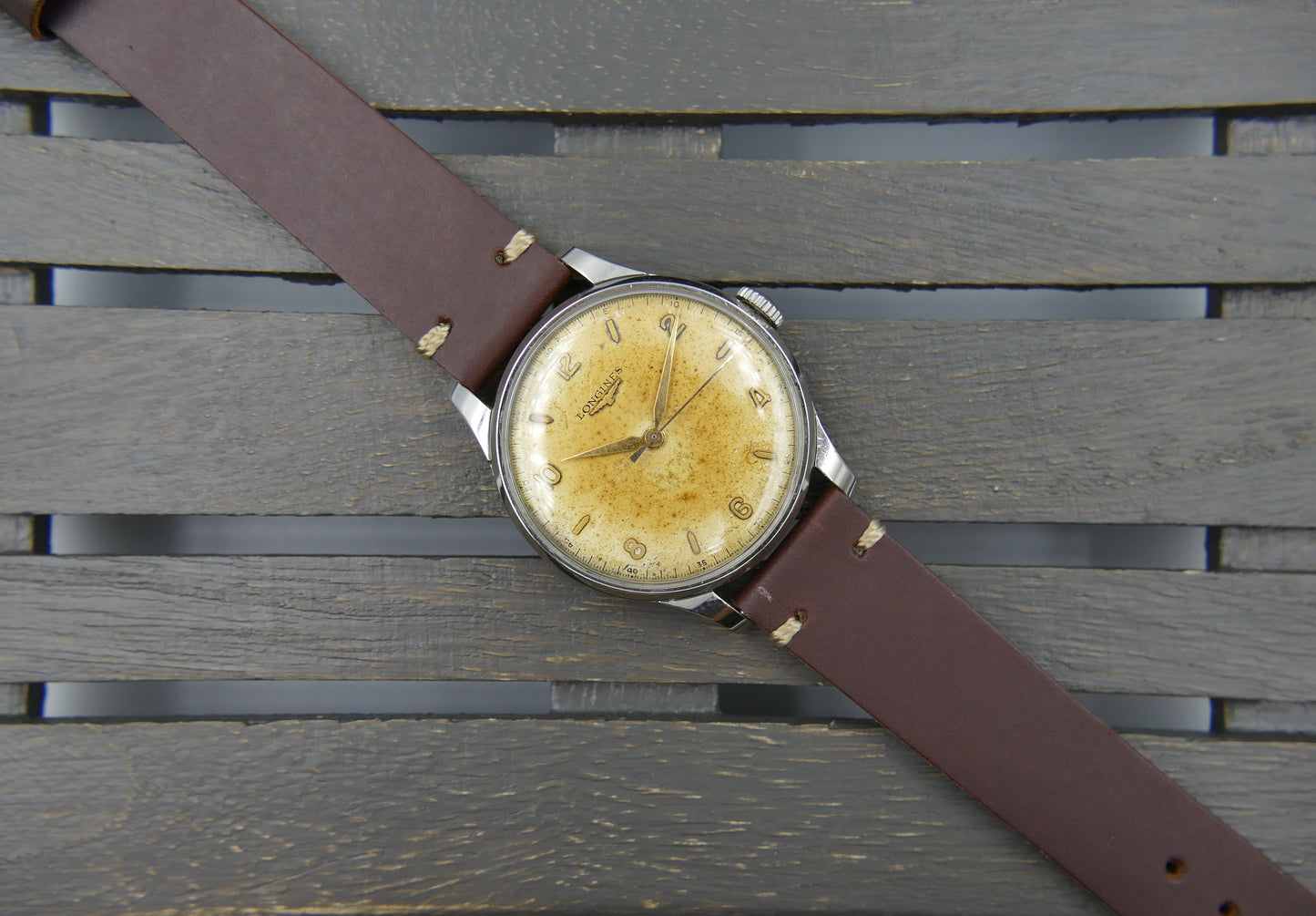 50s vintage watch mens Longines Big Calatrava ref 5045 10 cal.12.68N