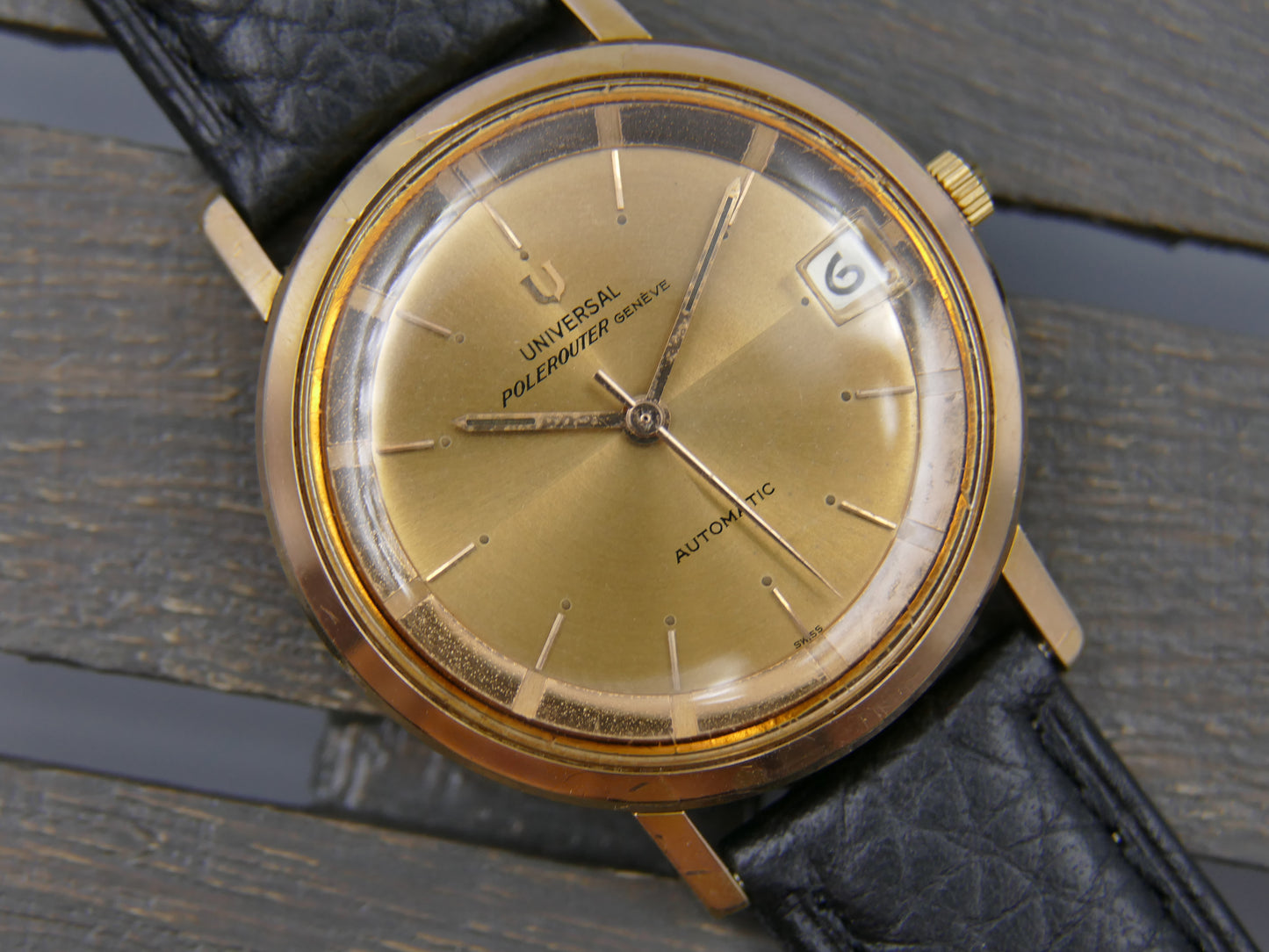 60s vintage watch mens Universal Geneve ref 404604 -4 polerouter microtor 218-2