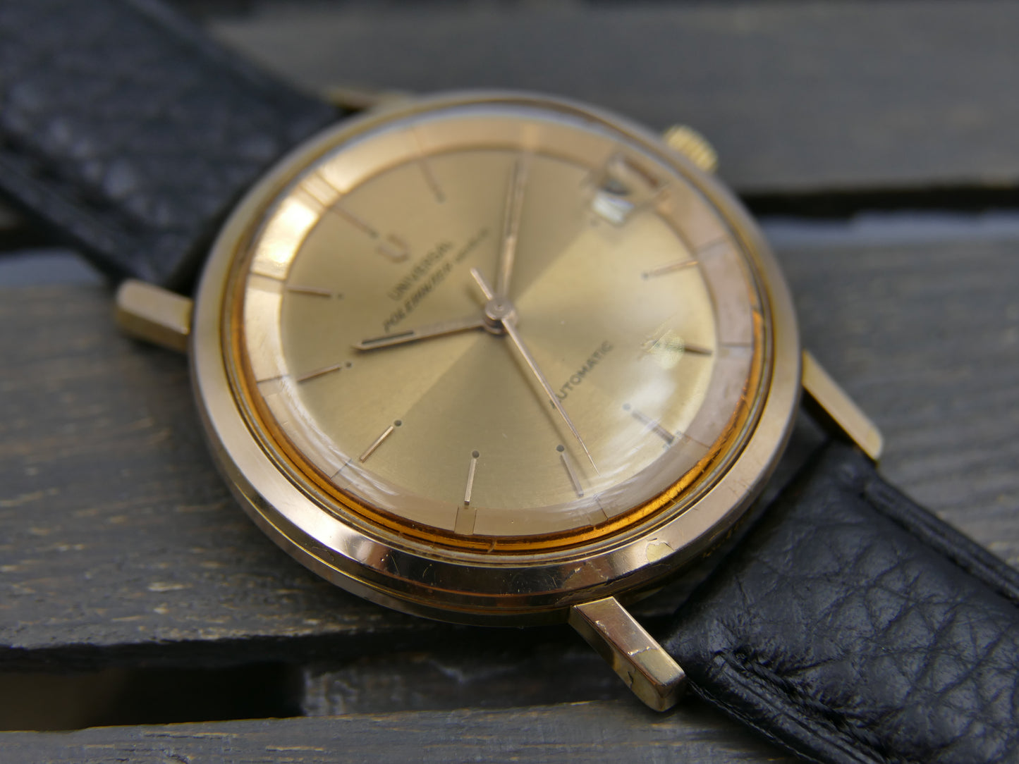 60s vintage watch mens Universal Geneve ref 404604 -4 polerouter microtor 218-2