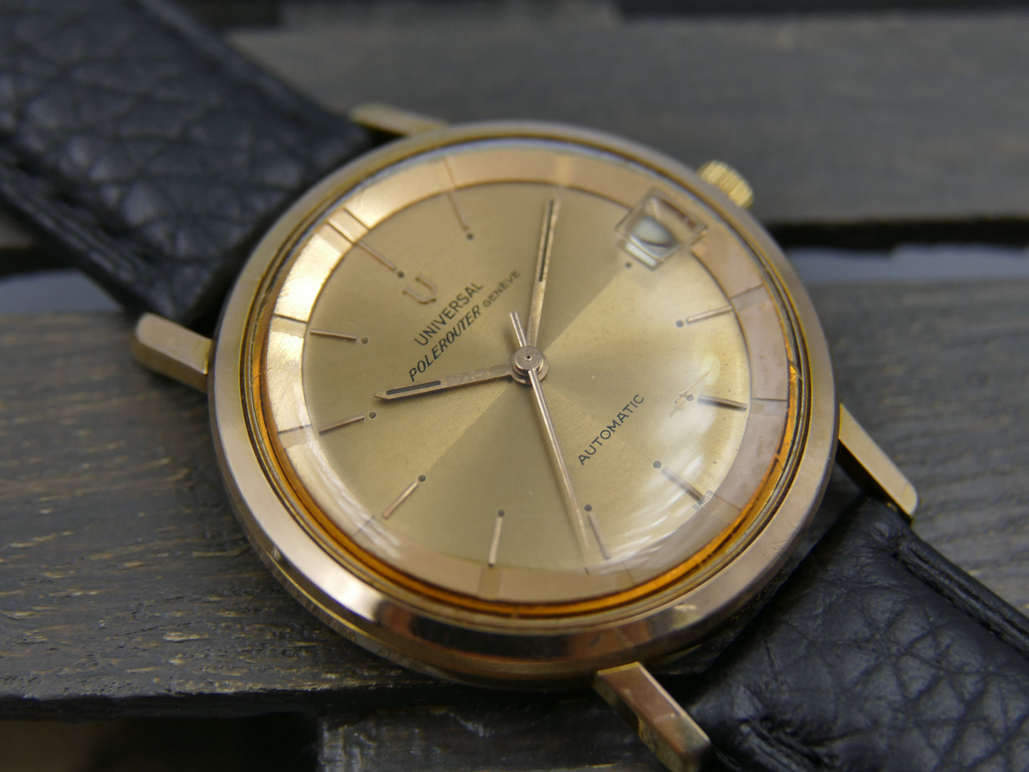 60s vintage watch mens Universal Geneve ref 404604 -4 polerouter microtor 218-2