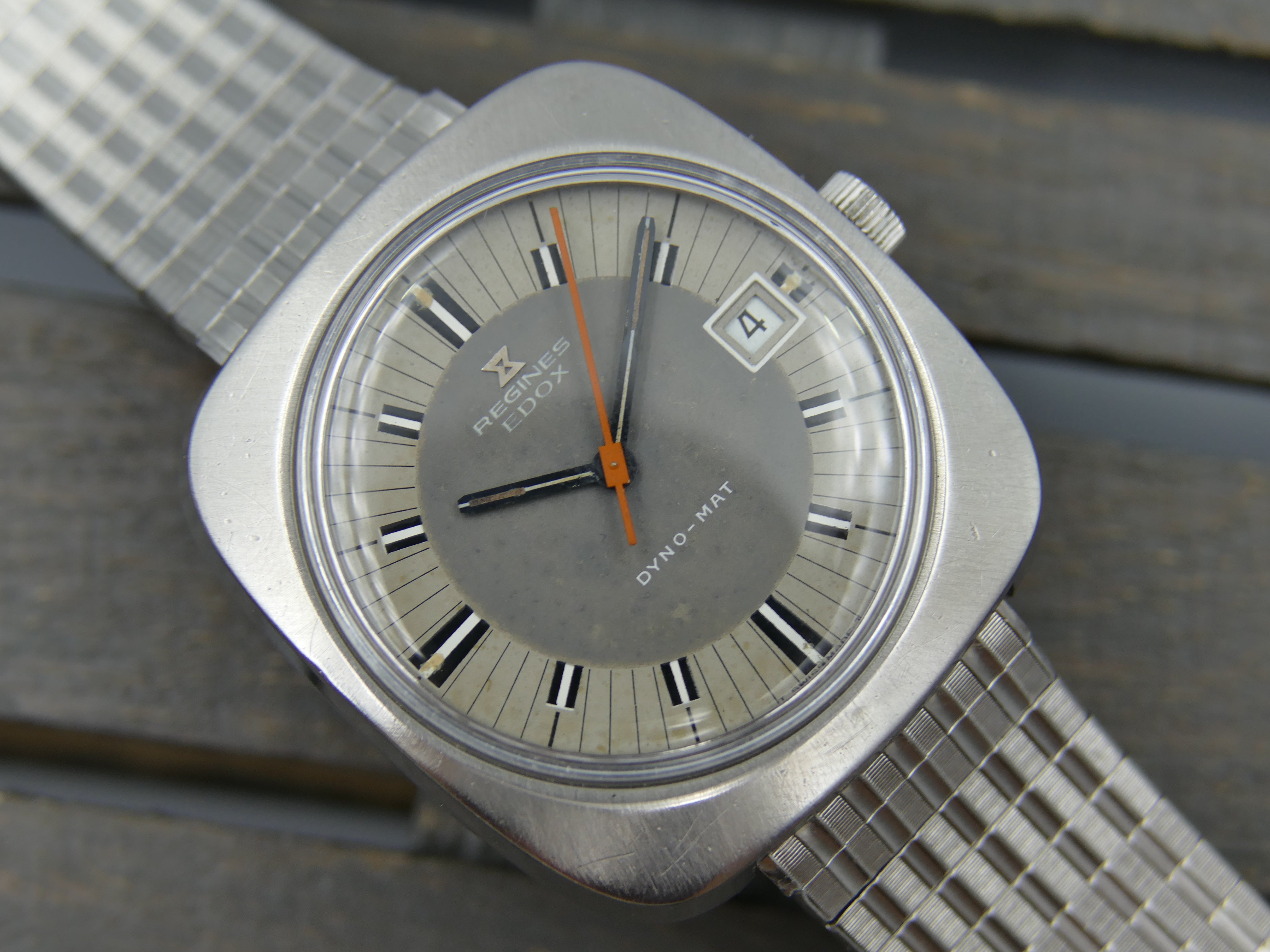70s vintage watch mens Regines Edox DYNO-MAT automatic eta 2472