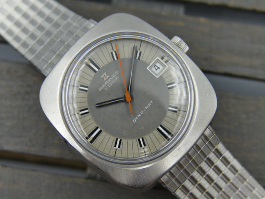 70s vintage watch mens Regines Edox DYNO-MAT automatic eta 2472 steel