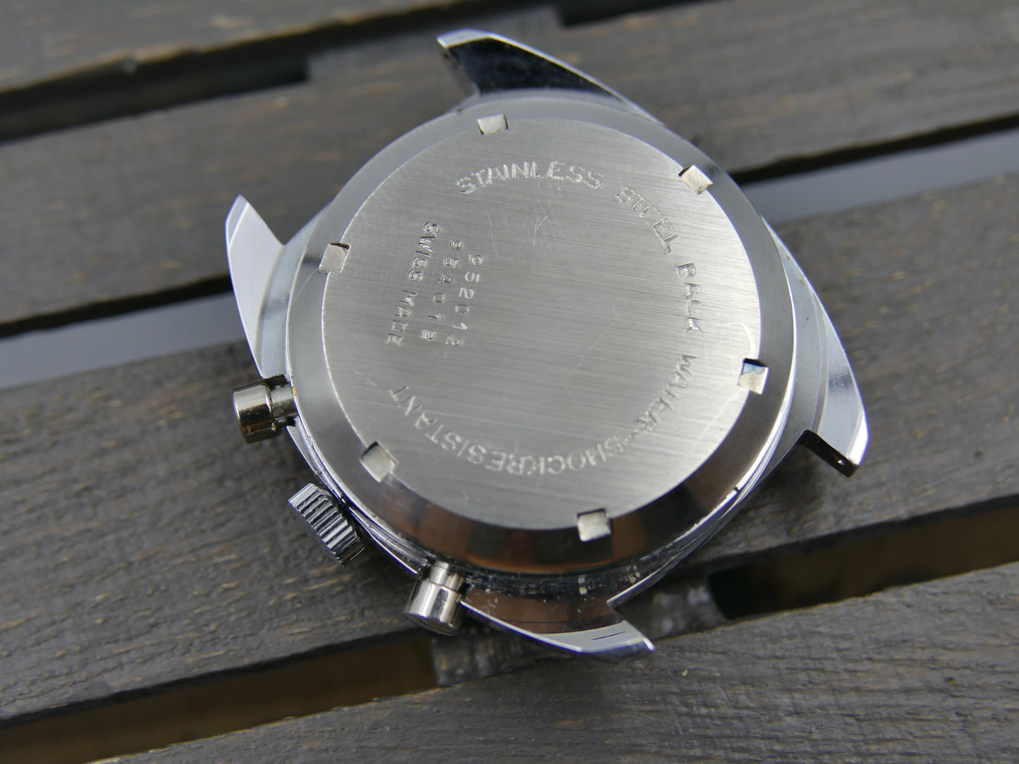 70s vintage watch mens chronograph BWC ref. 954012 valjoux 7733 mint