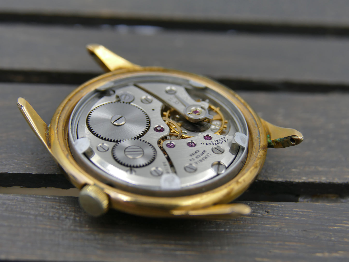 60s vintage Lemania ref. 239 hand wind cal. 3000 tropical dial