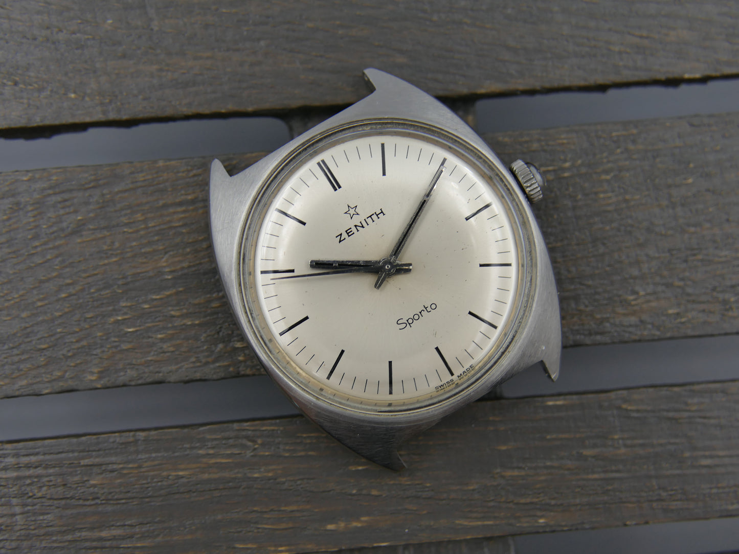 60s vintage watch mens Zenith Sporto cal. 2542 steel